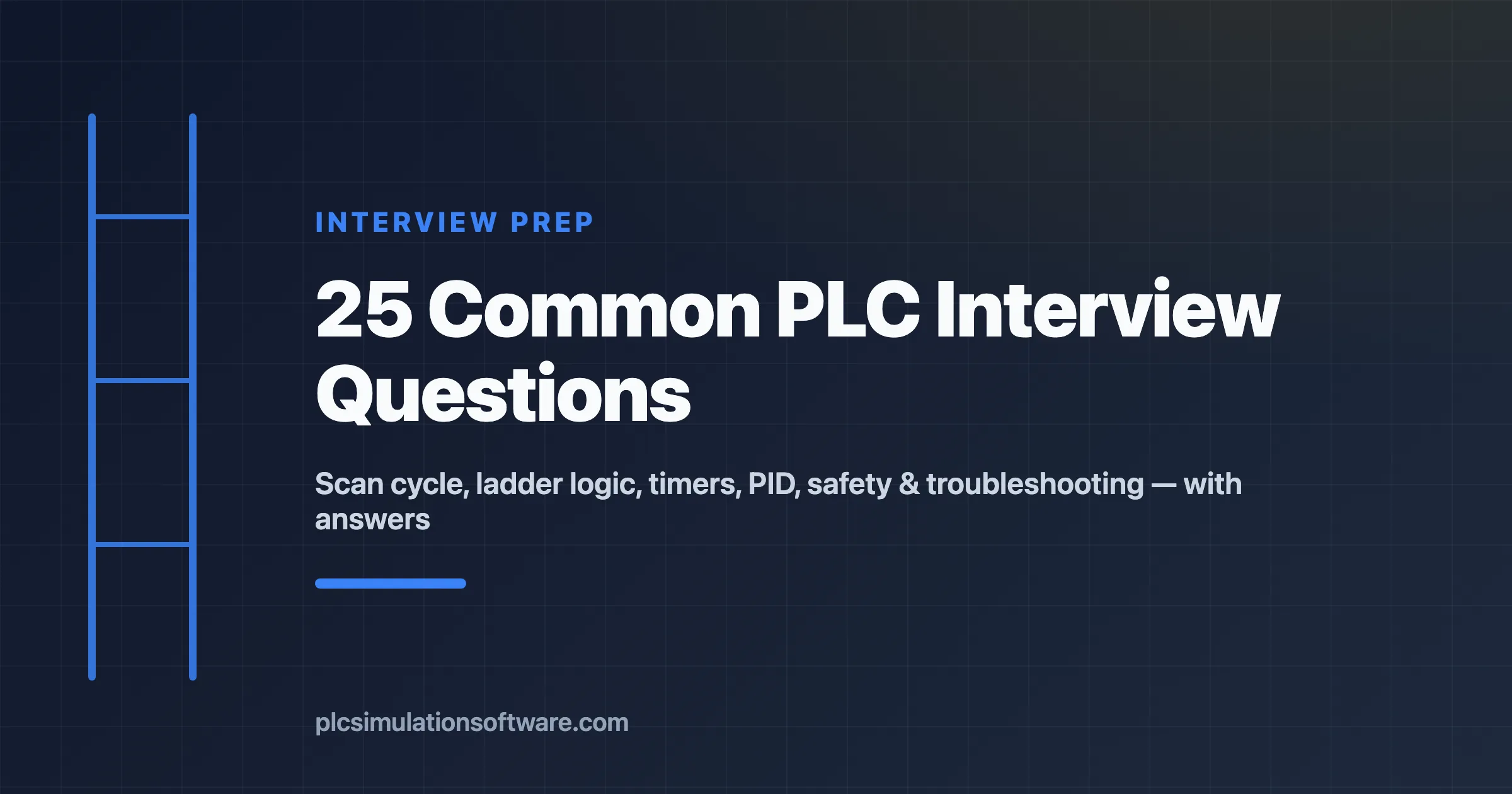 25 common PLC programming interview questions with answers
