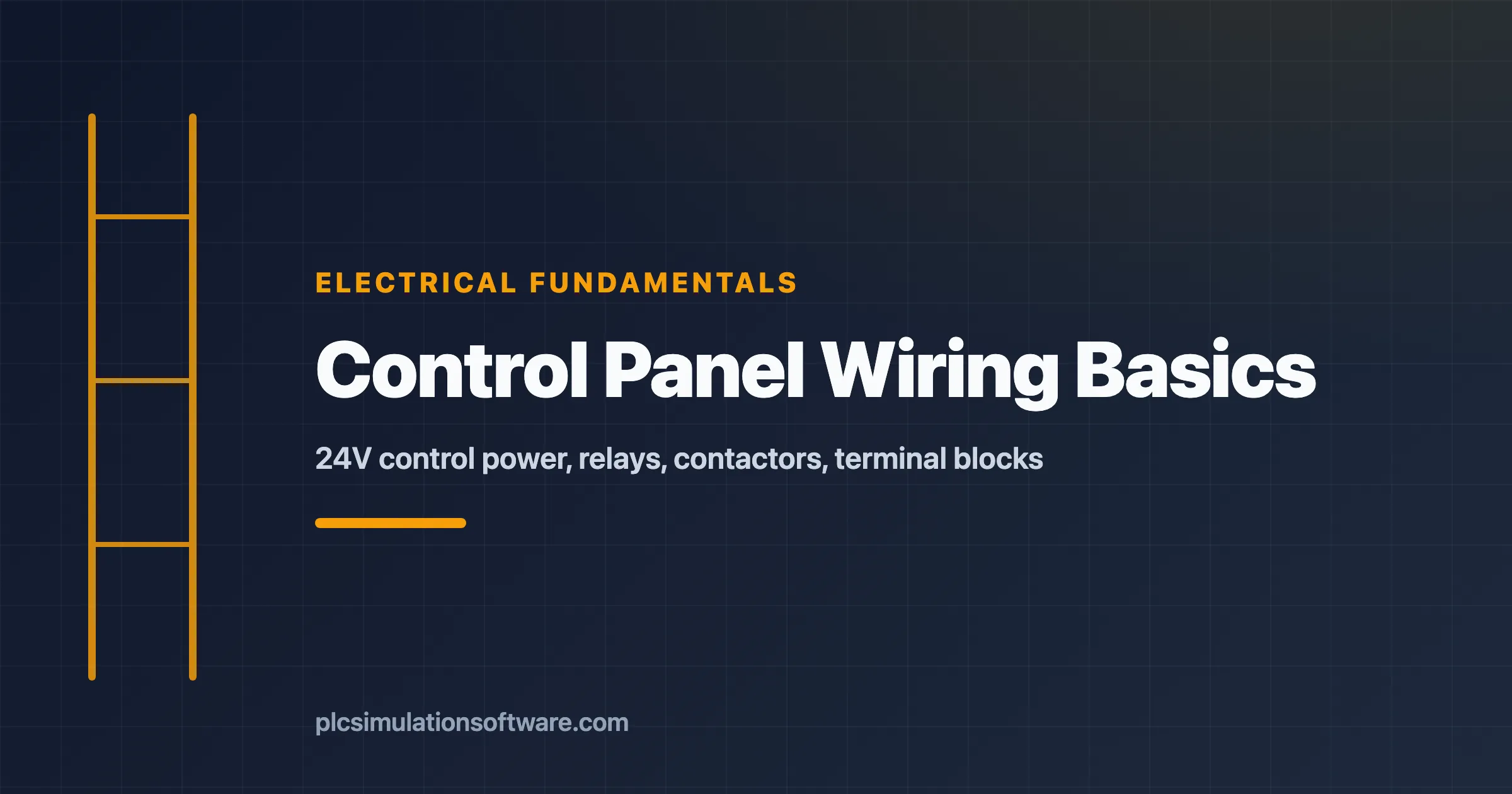 Control panel wiring basics — 24V control power, relays, contactors and motor starters