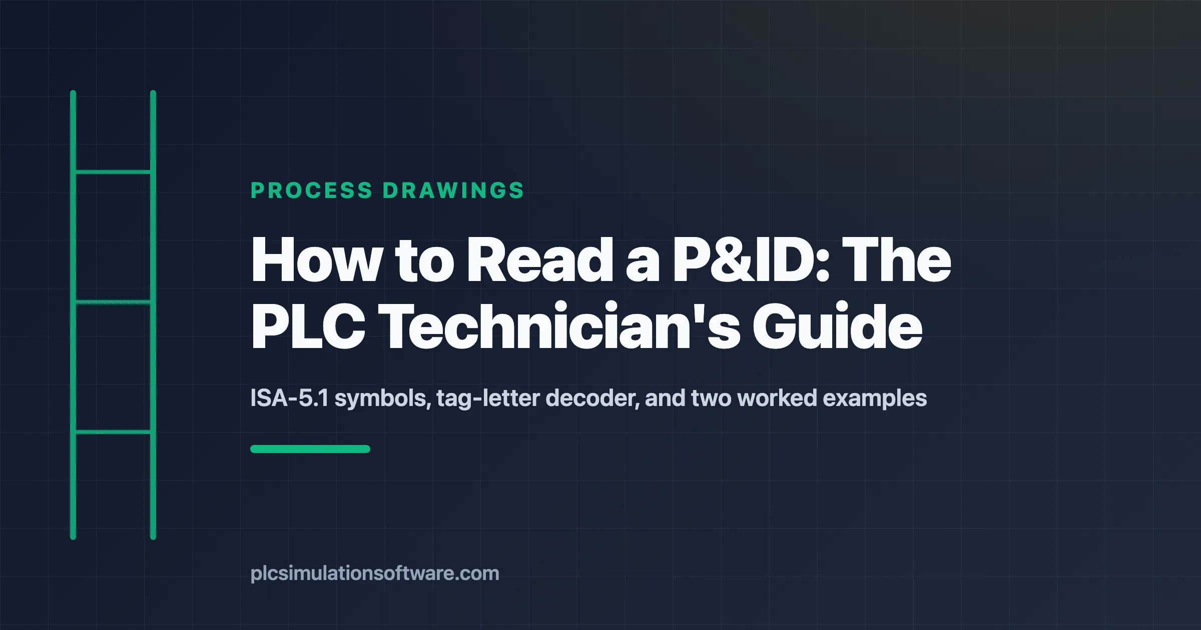 How to read a P&ID — ISA-5.1 symbols, tag letters, and two worked examples