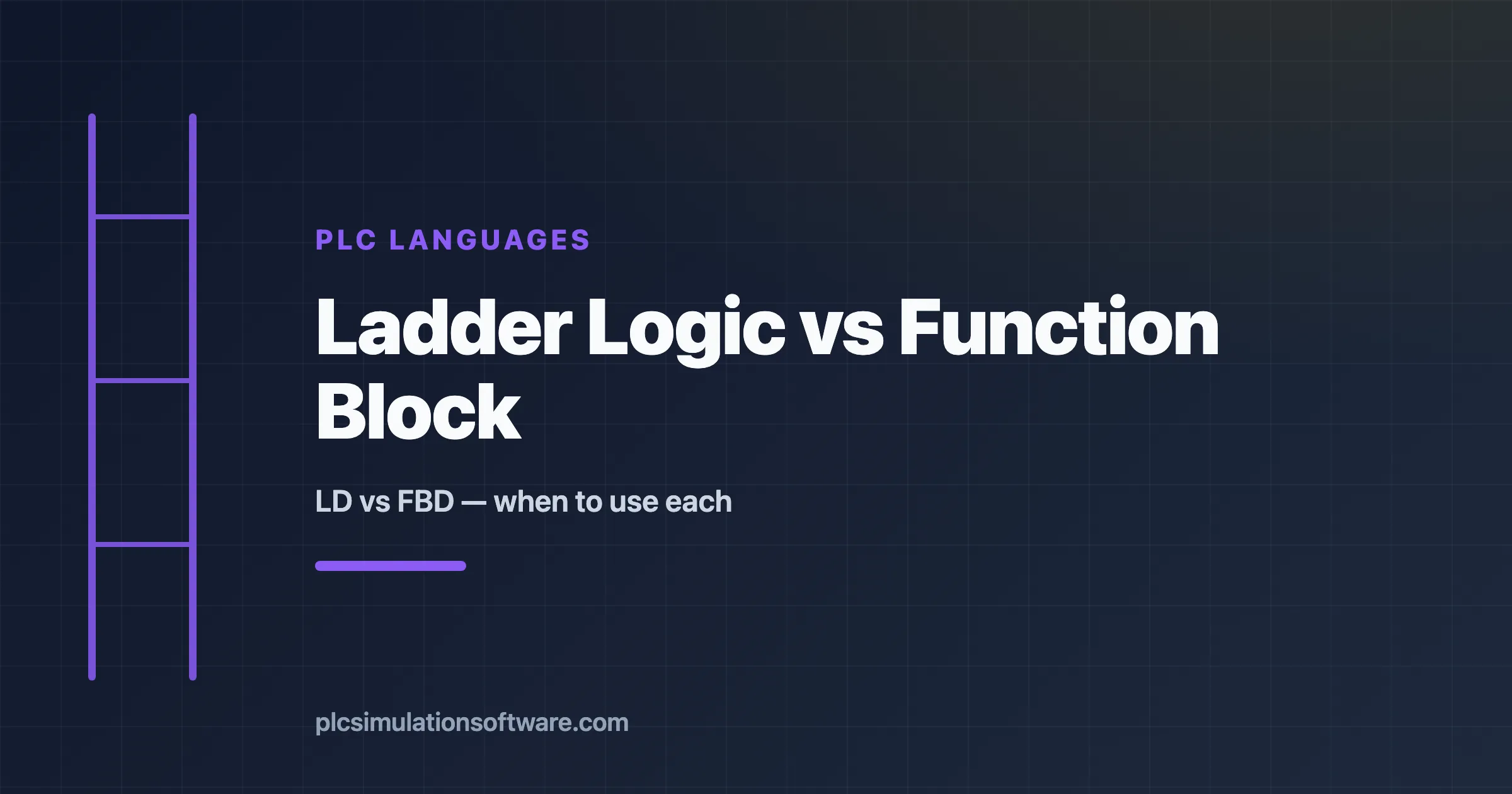 Ladder logic vs function block diagram — when to use each PLC language