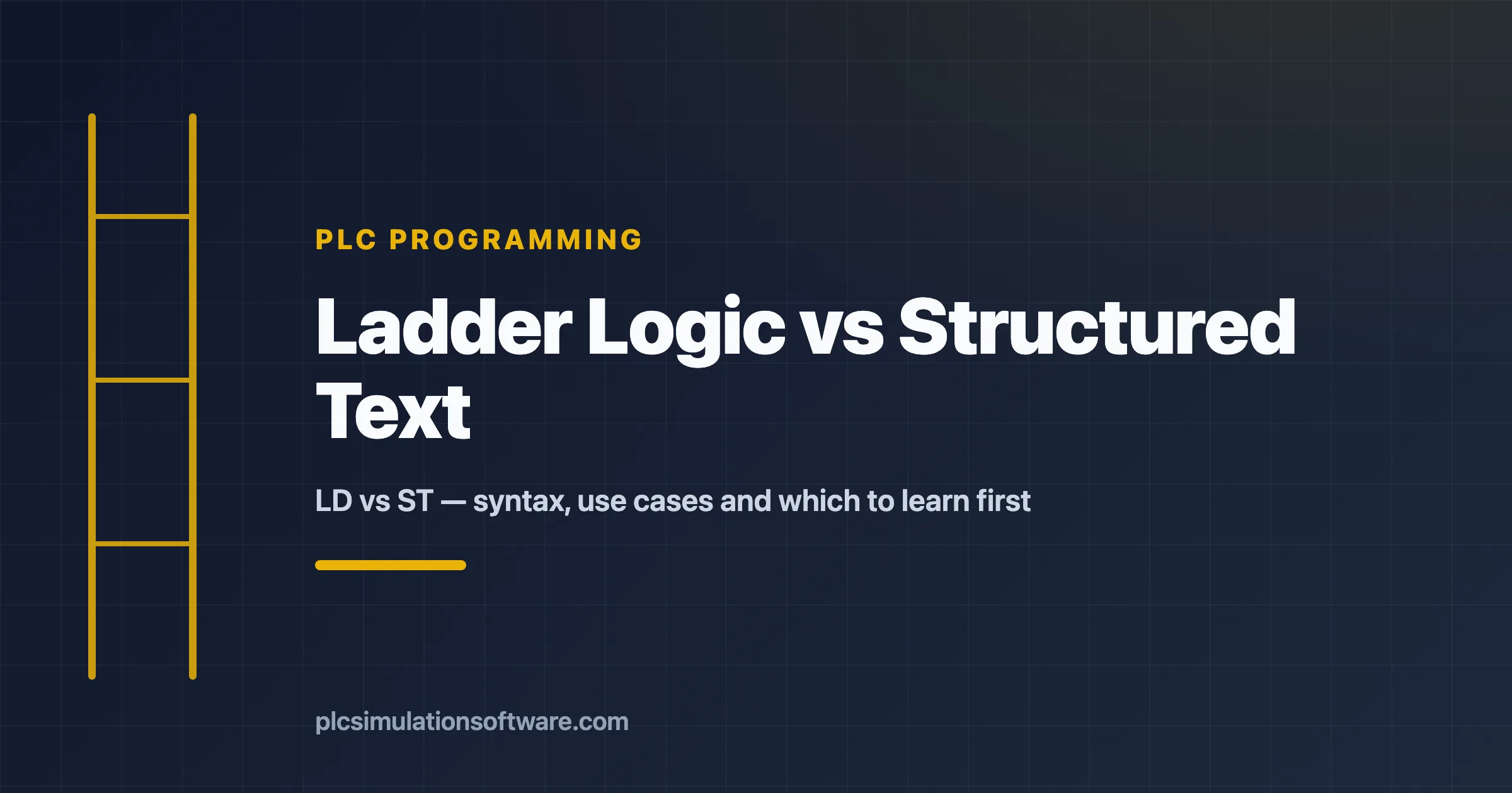 Ladder logic vs structured text comparison — which PLC language to learn first