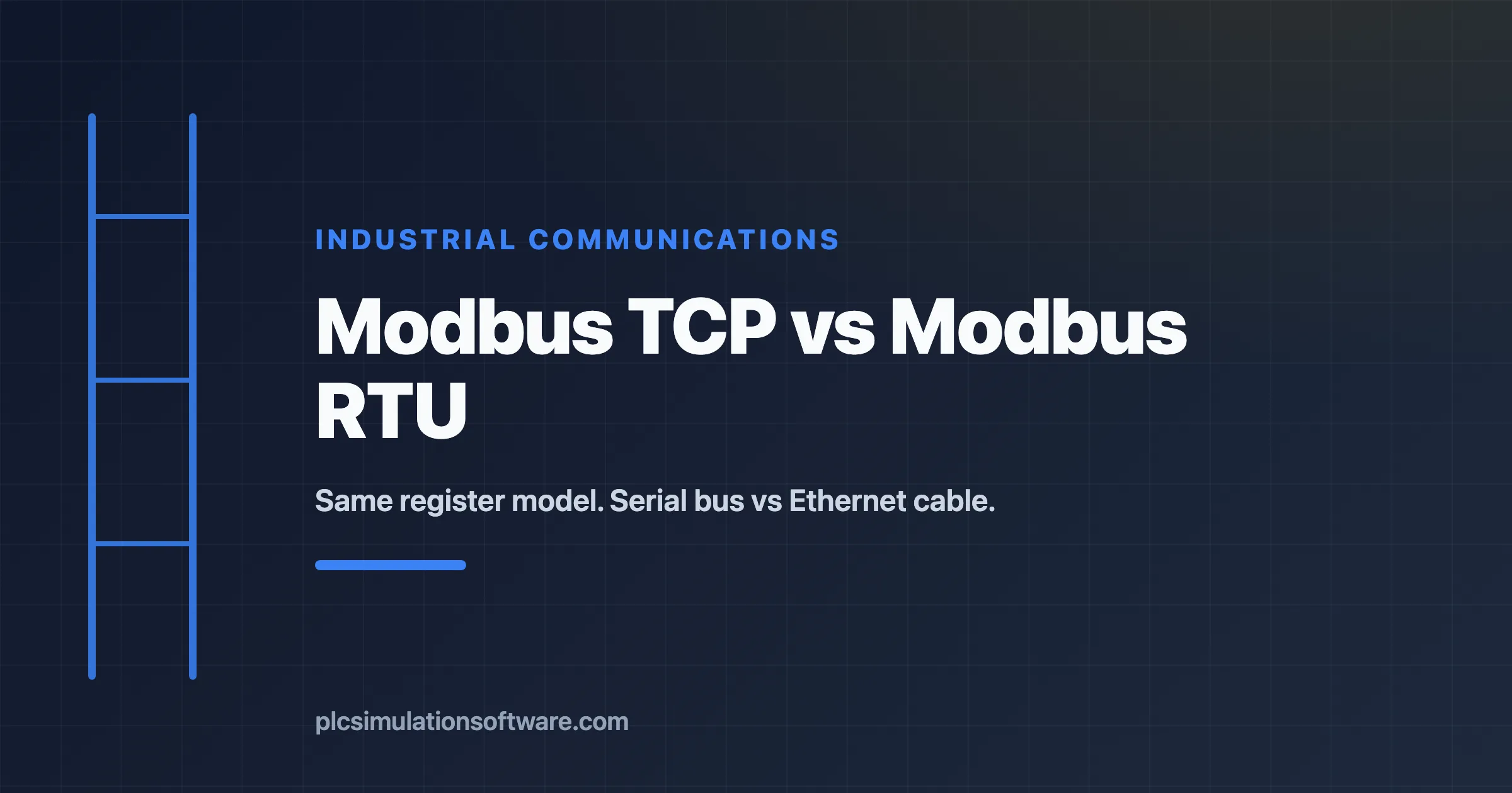 Modbus TCP vs Modbus RTU — serial bus vs Ethernet transport