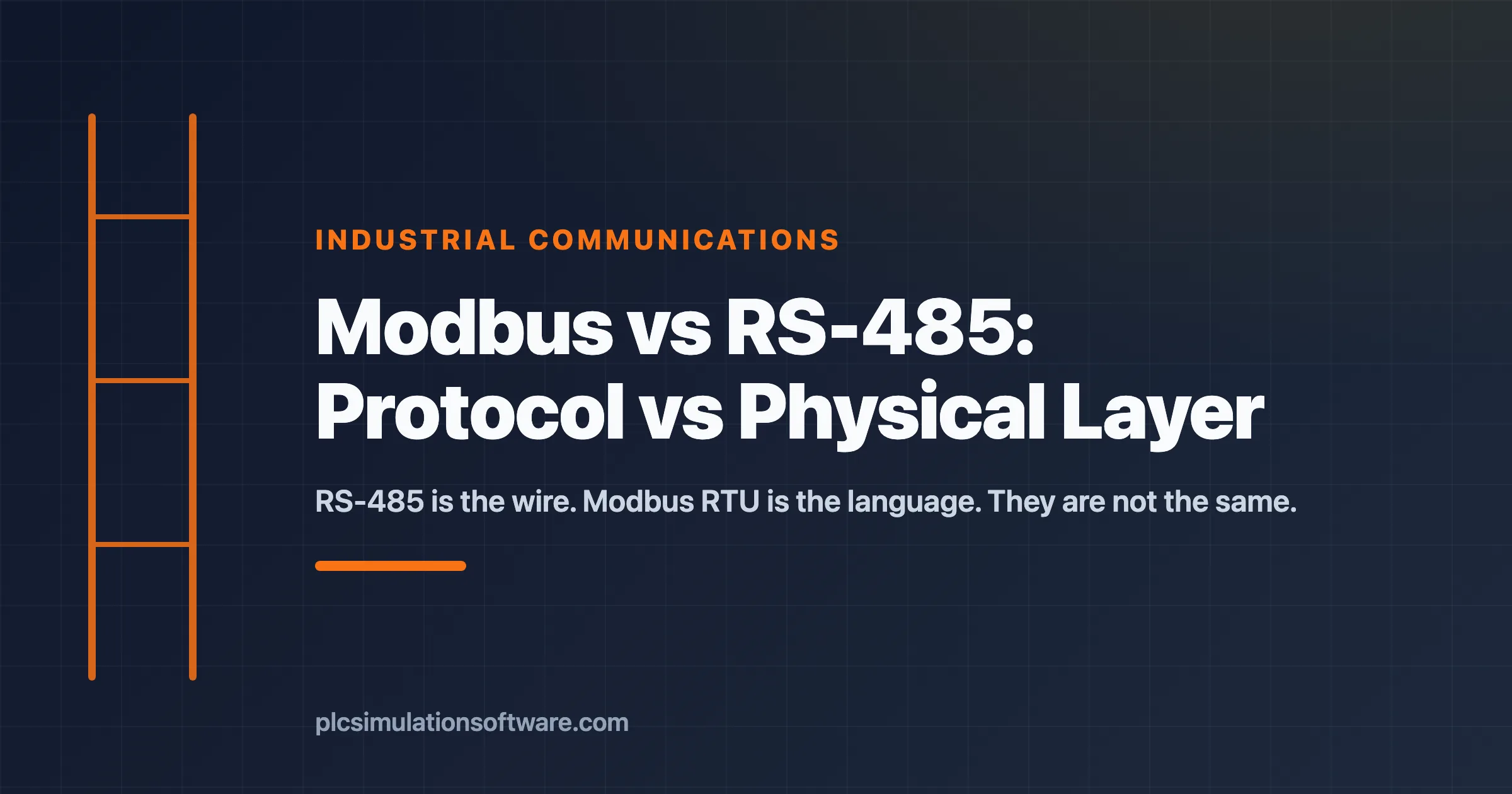 Modbus vs RS-485 — protocol layer vs physical layer explained