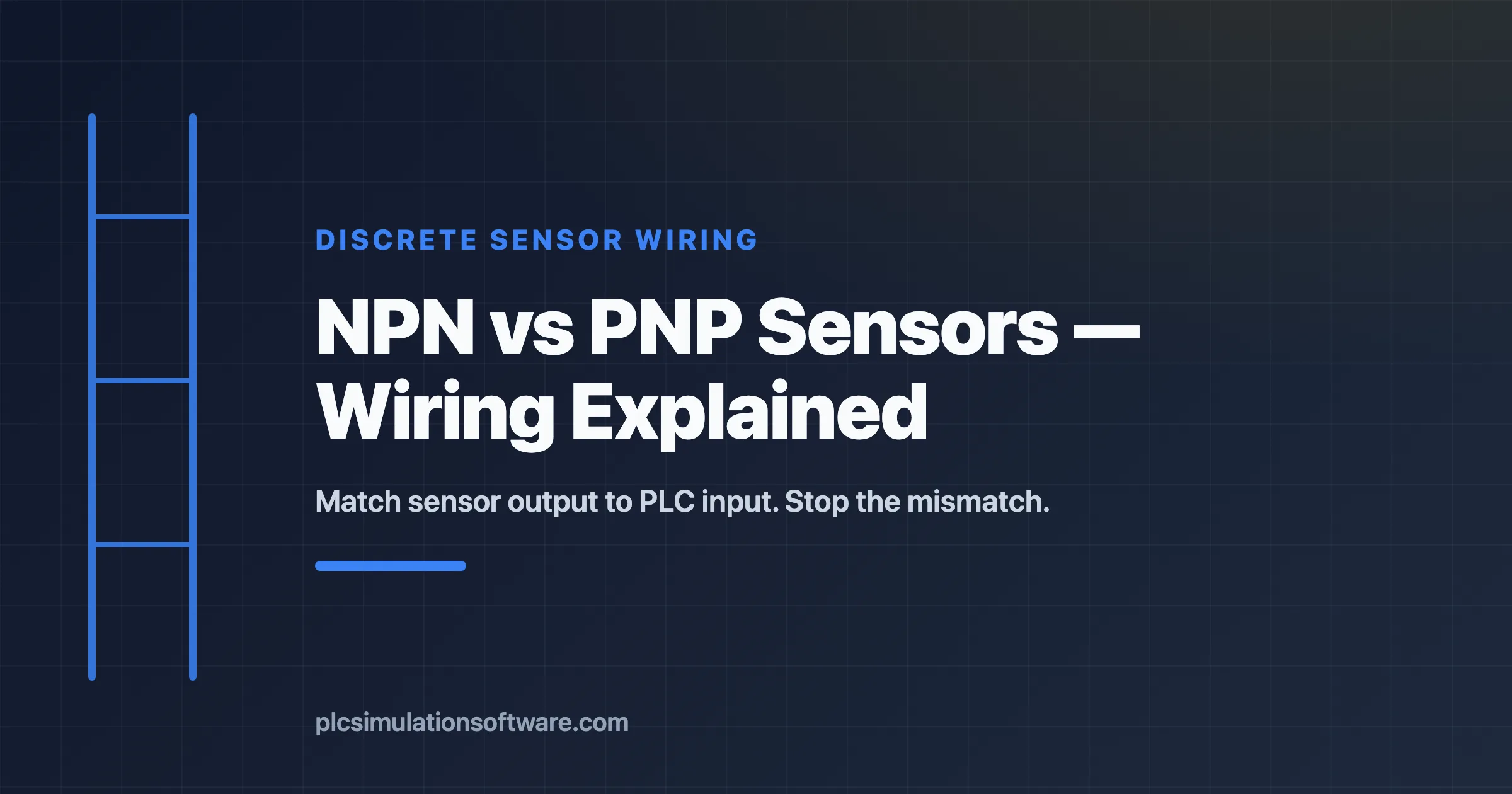 NPN vs PNP sensor wiring — output types and PLC input connection