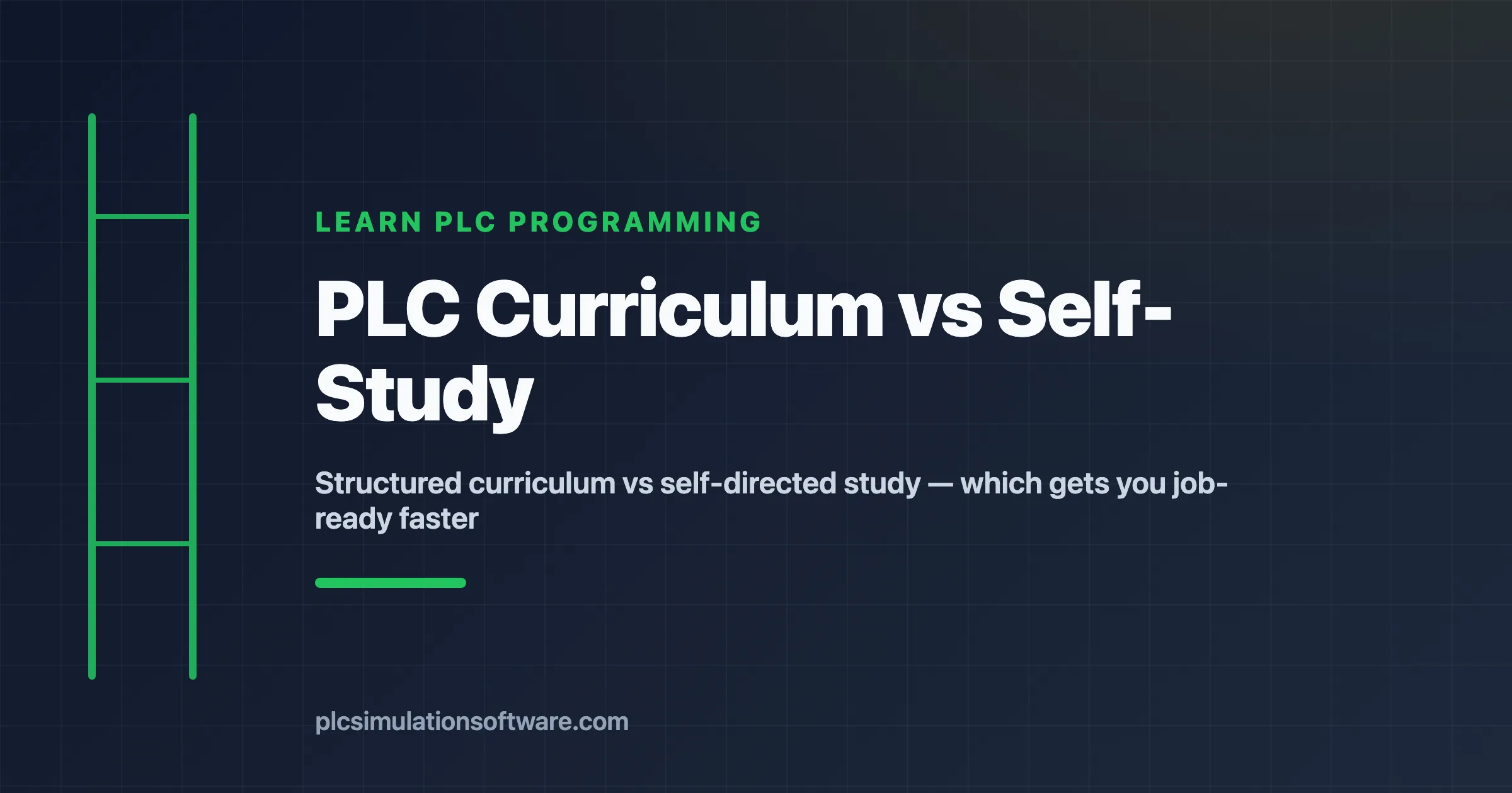PLC curriculum vs self-study compared for learning PLC programming faster