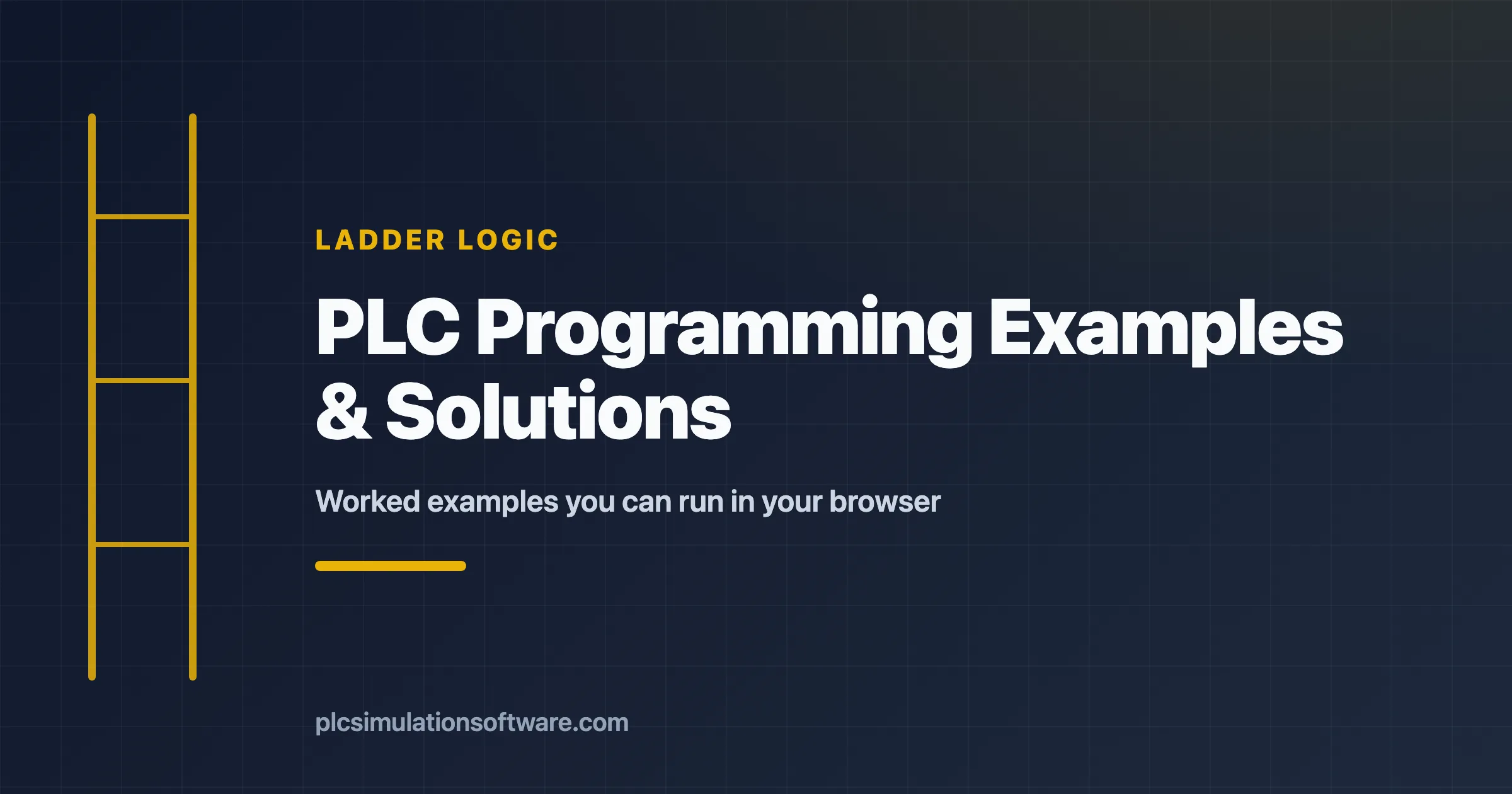 PLC programming examples and solutions in ladder logic — worked and runnable