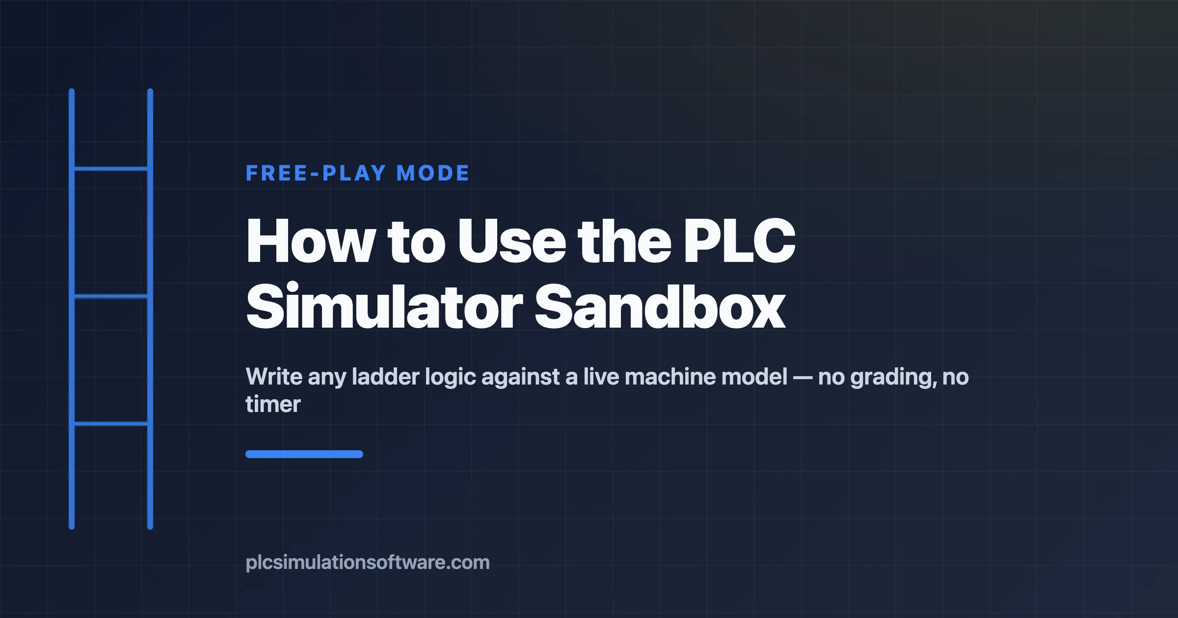 How to use the PLC simulator sandbox in free-play mode