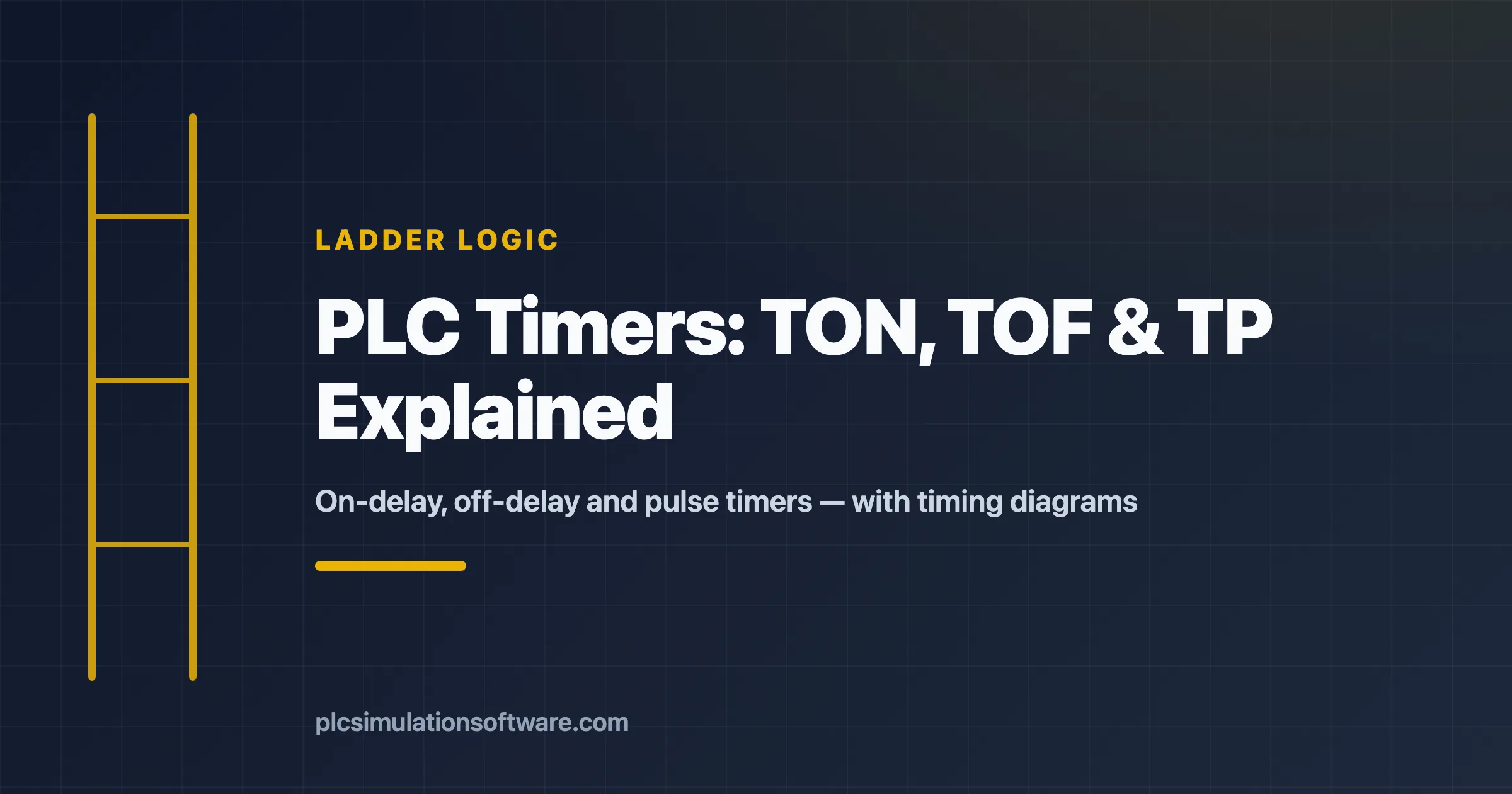 PLC timers TON, TOF and TP explained with timing diagrams