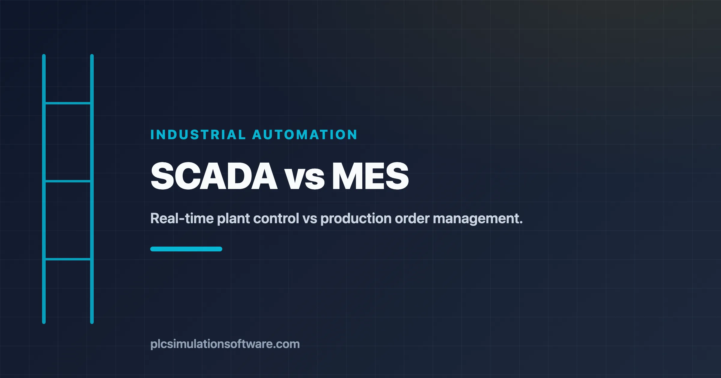 SCADA vs MES — real-time plant control vs production order management