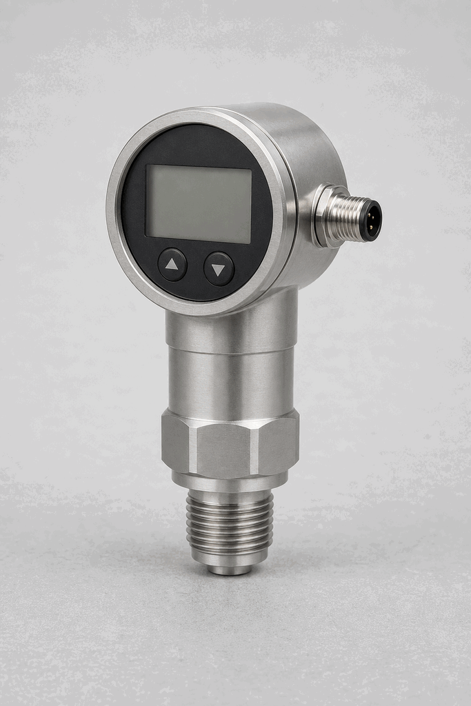 Representative real-world Pressure Transmitter (4-20 mA) hardware on an industrial workbench