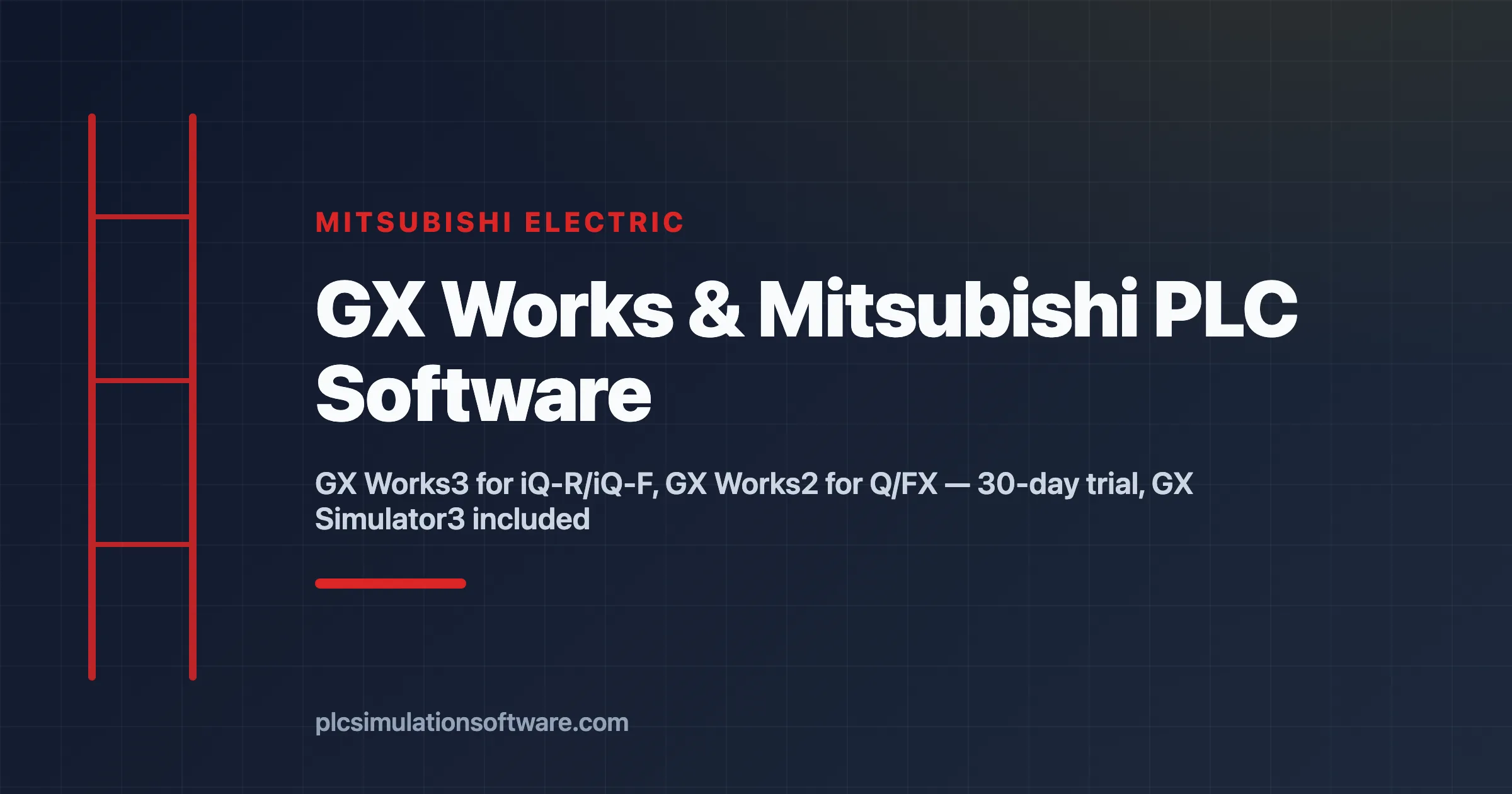 GX Works Mitsubishi PLC software guide — GX Works3, GX Works2, MELSOFT download, trial, and IEC 61131-3 practice